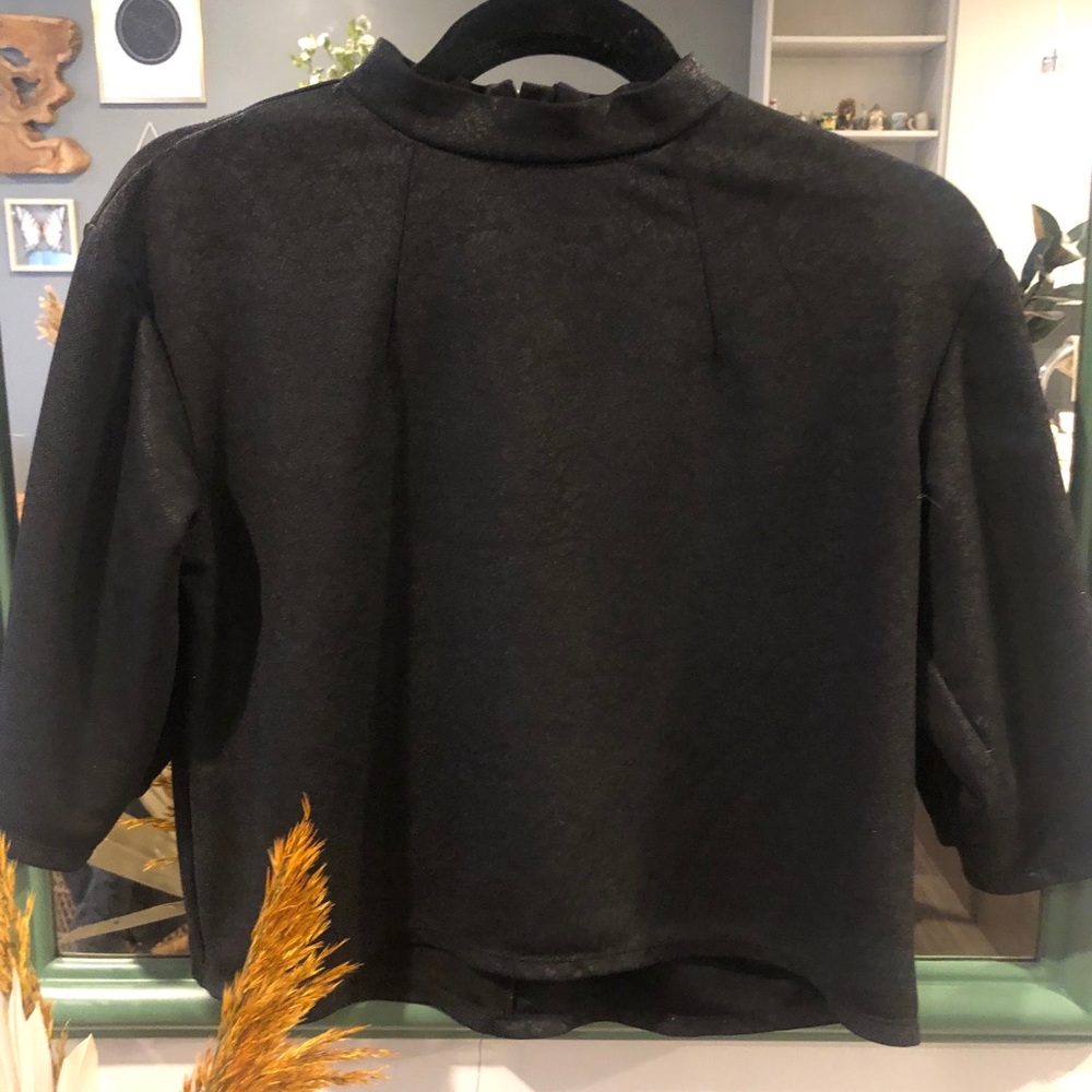 Black pleather top